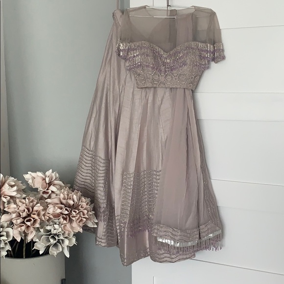 Wedding Embroidered Top & Lehenga Set - Picture 14 of 14